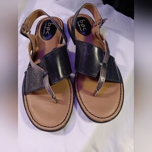 b.o.c. Born concept black leather sz 7W